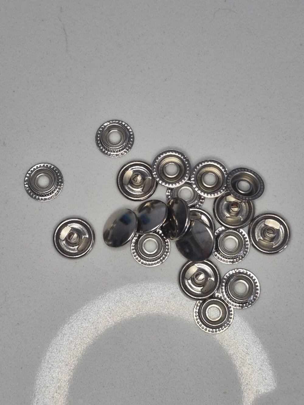 10 Pairs 5/8 in Silver Snap Caps Sockets Leathercraft Replacement Hardware